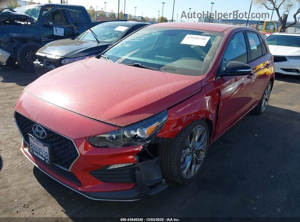 KMHH55LC0LU139545 2020 HYUNDAI ELANTRA GT Red Առջևի ձախ երեք քառորդ տեսարան