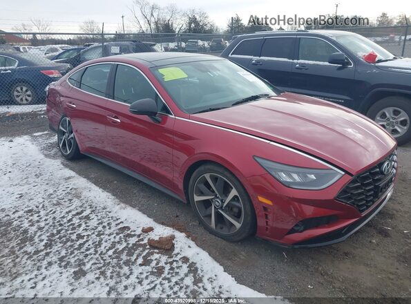 KMHL44J29PA275181 2023 HYUNDAI SONATA Red Przód prawy