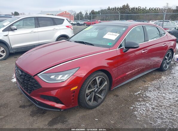 KMHL44J29PA275181 2023 HYUNDAI SONATA Red Przód lewy