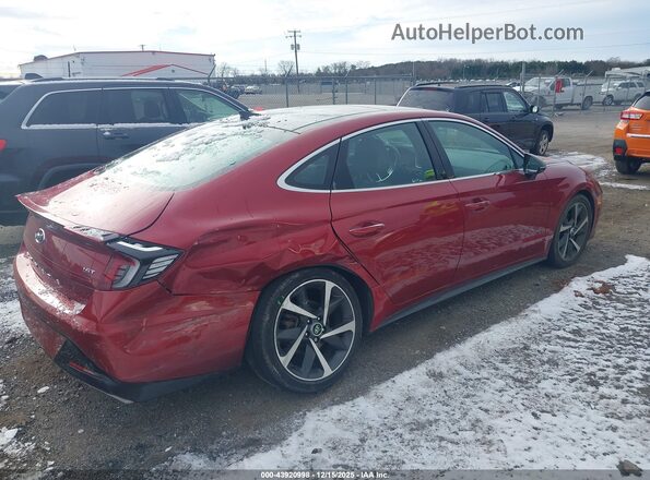 KMHL44J29PA275181 2023 HYUNDAI SONATA Red Widok z przodu