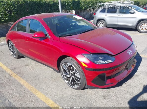 KMHM34AA3SA085982 2025 HYUNDAI IONIQ 6 Red Przód prawy
