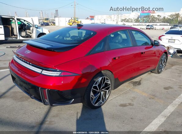 KMHM34AAXRA075041 2024 HYUNDAI IONIQ 6 Красный Задняя правая четверть