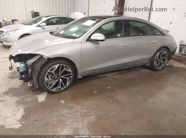 KMHM54AC8RA054877 2024 HYUNDAI IONIQ 6 Silver წინა მარცხენა ხედი სამი მეოთხედიდან