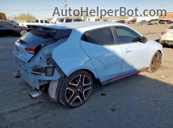KMHT36AH0MU009285 2021 HYUNDAI VELOSTER Blue Rear right