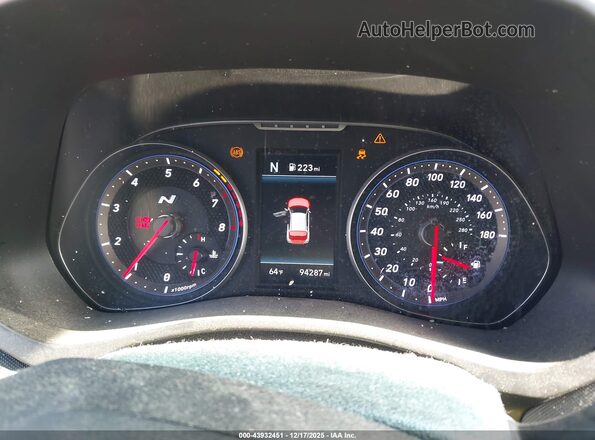KMHT36AH5LU006932 2020 HYUNDAI VELOSTER N Black უკანა სავარძლების ხედი