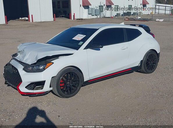 KMHT36AH9LU005122 2020 HYUNDAI VELOSTER N White წინა მარცხენა ხედი სამი მეოთხედიდან