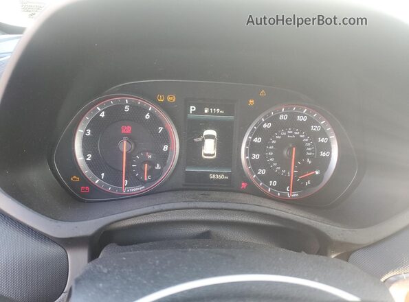 KMHTH6AB5LU028247 2020 HYUNDAI VELOSTER White Instrument cluster view