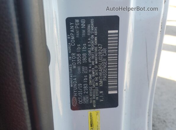 KMHTH6AB5LU028247 2020 HYUNDAI VELOSTER White Engine compartment view