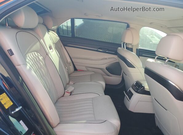 KMTF34PA8LU076409 2020 GENESIS G90 Black Vista de los asientos traseros