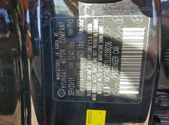 KMTFN4JE5LU338036 2020 GENESIS G80 Черный Вид подкапотного пространства