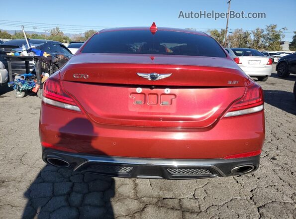 KMTG34LE8LU047148 2020 GENESIS G70 Red Widok z tyłu