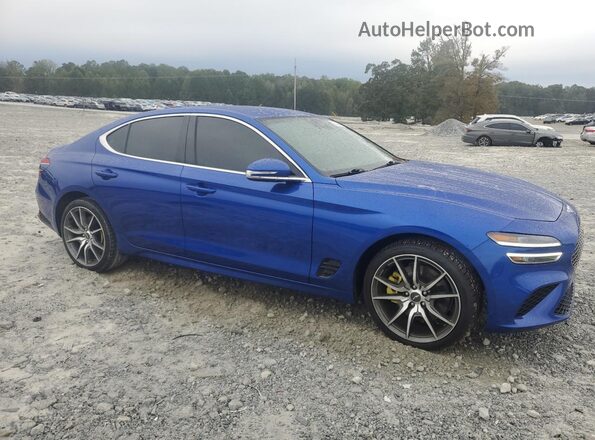 KMTG54TEXNU093688 2022 GENESIS G70 Blue Передня права чверть