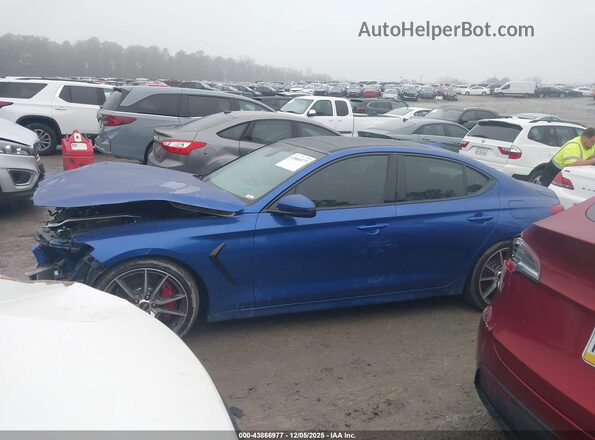 KMTG74LE4LU063707 2020 GENESIS G70 Синий Панорамный вид салона 360°