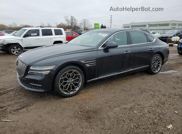 KMTGB4SC2MU046047 2021 GENESIS G80 Black Przód lewy
