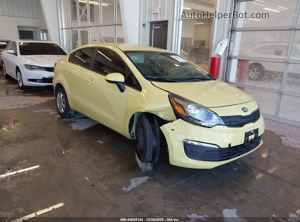 KNADM4A3XG6543091 2016 KIA RIO Желтый Передняя правая четверть