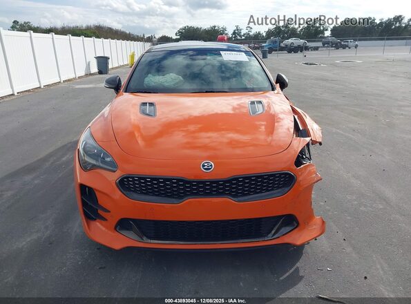KNAE35LC9K6069217 2019 KIA STINGER Оранжевый Вид задней части салона