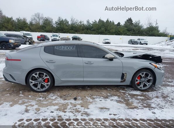 KNAE45LC2L6074077 2020 KIA STINGER Gray უკანა სალონის ხედი