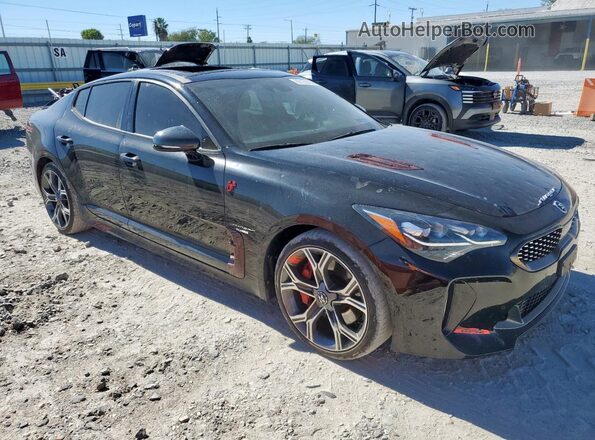 KNAE45LC4M6089925 2021 KIA STINGER Black Передня права чверть
