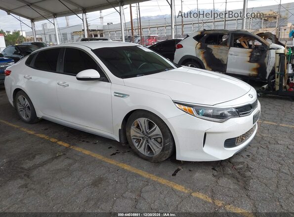 KNAGU4LE2H5014009 2017 KIA OPTIMA HYBRID Белый Передняя правая четверть