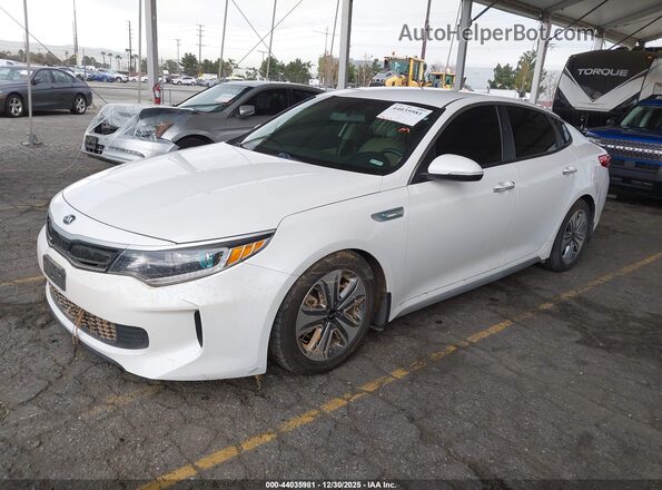 KNAGU4LE2H5014009 2017 KIA OPTIMA HYBRID Белый Передняя левая четверть
