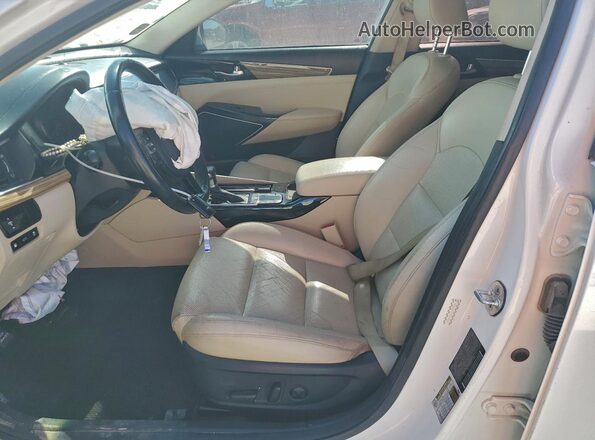 KNALB4J16H5044652 2017 KIA CADENZA White წინა სალონის ხედი