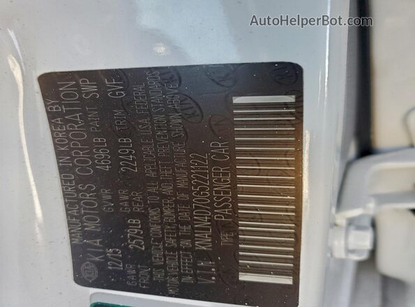 KNALN4D70G5221122 2016 KIA CADENZA White Вид підкапотного простору