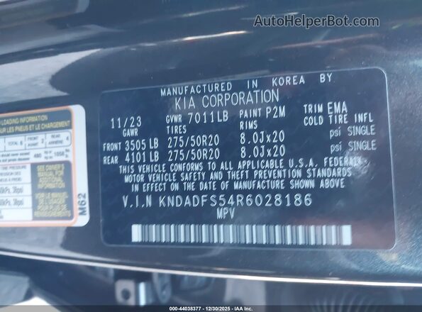 KNDADFS54R6028186 2024 KIA EV9 Серый Вид подкапотного пространства