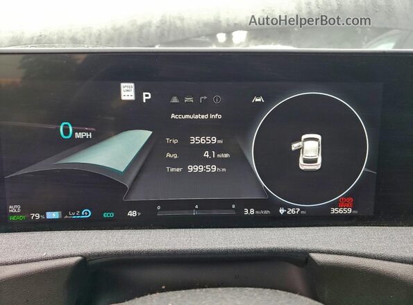 KNDC3DLC8N5069952 2022 KIA EV6 Black Սարքավորումների վահանակի տեսք