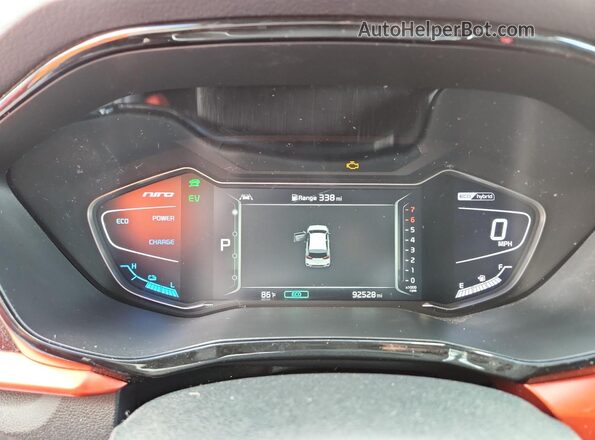 KNDCC3LC5M5480573 2021 KIA NIRO Оранжевый Вид щитка приборов