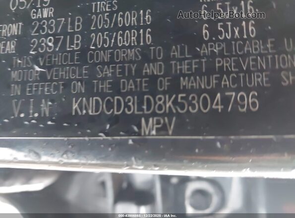 KNDCD3LD8K5304796 2019 KIA NIRO PLUG-IN HYBRID Gray Widok komory silnika