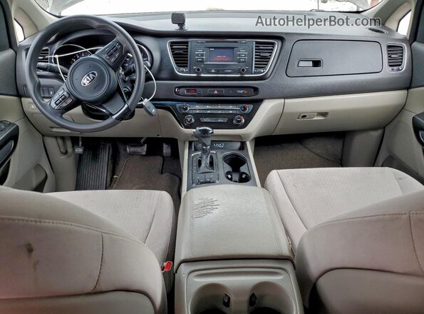 KNDMB5C10G6134866 2016 KIA SEDONA Brown Vista del salpicadero