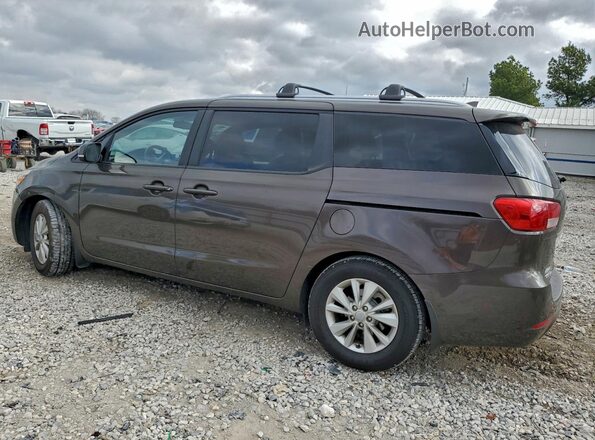 KNDMB5C10G6134866 2016 KIA SEDONA Brown Trasero izquierdo