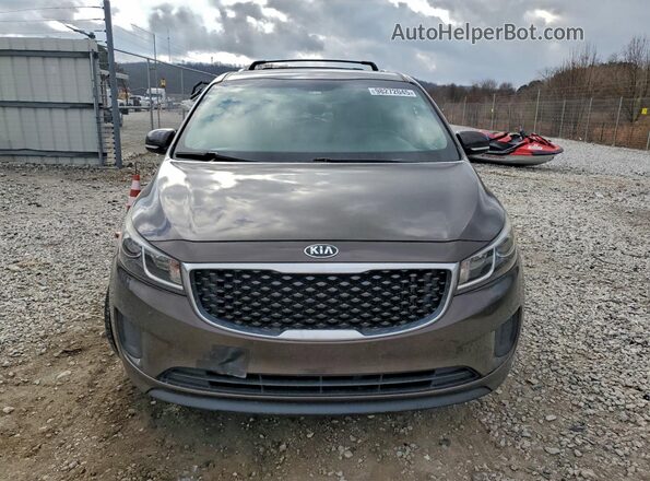 KNDMB5C10G6134866 2016 KIA SEDONA Brown Vista frontal