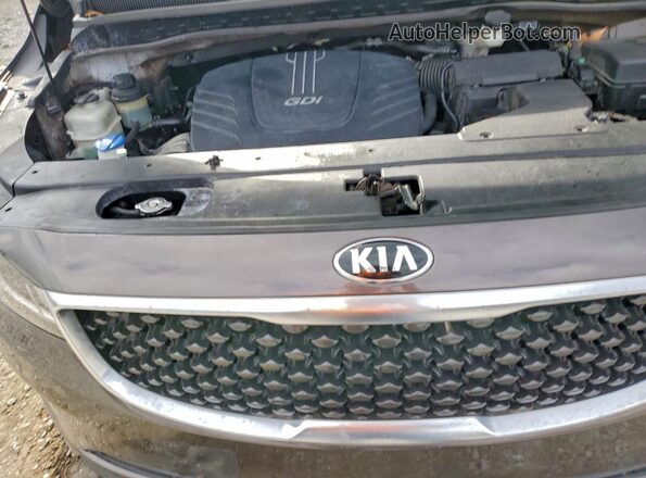 KNDMB5C10G6134866 2016 KIA SEDONA Brown Vista del compartimento del motor
