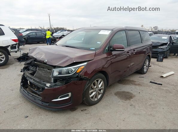 KNDMB5C13L6575160 2020 KIA SEDONA Maroon Передня ліва чверть