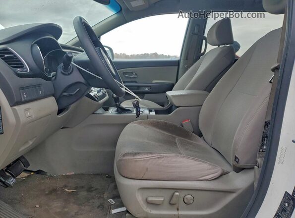 KNDMB5C15G6199129 2016 KIA SEDONA Белый Вид салона спереди