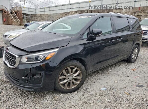 KNDMB5C16K6562272 2019 KIA SEDONA Черный Передняя левая четверть