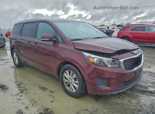 KNDMB5C18G6102604 2016 KIA SEDONA Burgundy წინა მარჯვენა