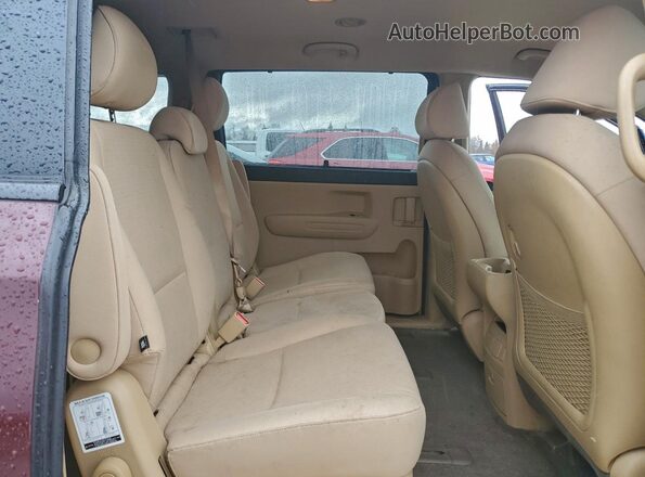 KNDMB5C18G6102604 2016 KIA SEDONA Burgundy უკანა სალონის ხედი