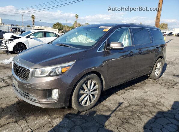 KNDMC5C14G6184313 2016 KIA SEDONA Серый Передняя левая четверть