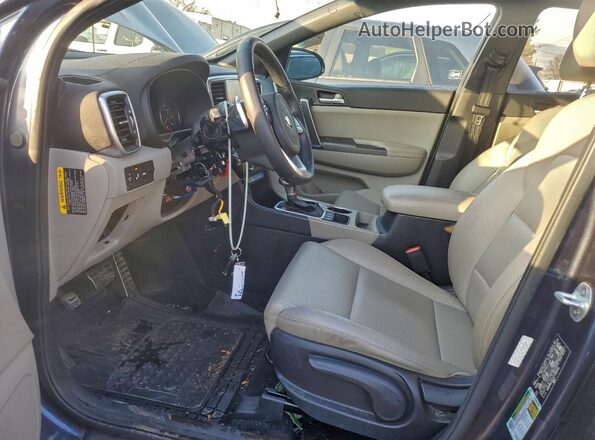 KNDP6CAC7L7716722 2020 KIA SPORTAGE Синий Вид салона спереди
