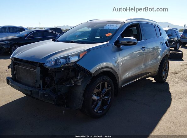 KNDP6CAC9M7896657 2021 KIA SPORTAGE Серый Передняя левая четверть