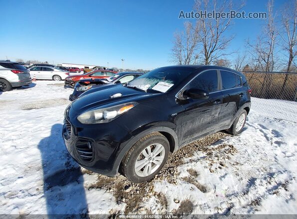 KNDPMCAC1J7312625 2018 KIA SPORTAGE Черный Передняя левая четверть