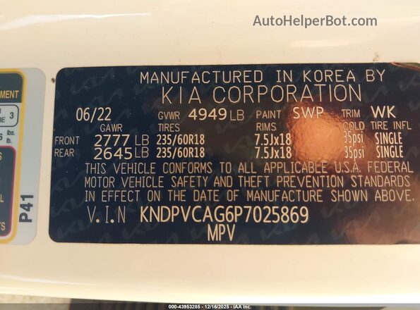 KNDPVCAG6P7025869 2023 KIA SPORTAGE HYBRID Белый Вид подкапотного пространства