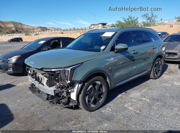 KNDRJDJH2S5300905 2025 KIA SORENTO PLUG-IN HYBRID Green წინა მარცხენა ხედი სამი მეოთხედიდან