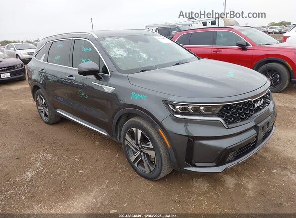 KNDRMDLH8N5118876 2022 KIA SORENTO PLUG-IN HYBRID Серый Передняя правая четверть