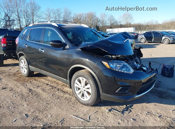 KNMAT2MV0GP678309 2016 NISSAN ROGUE Черный Передняя правая четверть