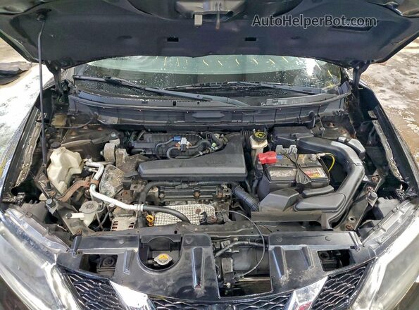 KNMAT2MV6GP660784 2016 NISSAN ROGUE Black Vista del compartimento del motor