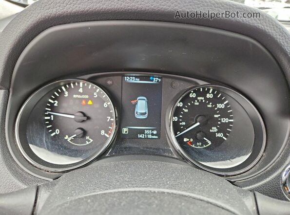 KNMAT2MV8HP506157 2017 NISSAN ROGUE Black Widok zestawu wskaźników