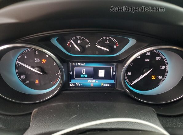 LRBFX1SA1JD006366 2018 BUICK ENVISION Черный Вид щитка приборов